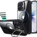 ESR for iPhone 17 Case with Stash Stand, Camera Control Cover Compatible with MagSafe, Military-Grade Drop Protection Magnetic Phone Case, Scratch-Resistant Back Cover,Clear Black