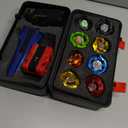 Gyro X Battling Blade Set, 12 Spinning Tops, 3 Launchers and 1 Grip with Storage Box, Kids Toys Birthday Gift Ideal for 6+ Years Old Boys