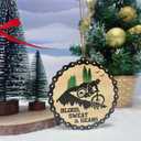Riding Bike Blood Sweat Gears Ornament, Rider Boy Christmas Ornament 2025, Mountain Bike Rider Ornaments Decoration, Cycling Wooden, Keepsake Gift Idea for Riders, Cyclists, Sport Lovers