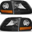 Black Headlights with Corner Light for 1997-2003 F150 / F250