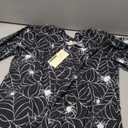 Roshop Christmas Tunic Women's Button Up Henley V-neck Loose Fit Plus Snowflakes Blouse Tops, Size L