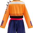 Rumi Costume Kids Girls Halloween Outfit Include Jacket,Tshirt,Shorts, 160