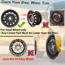 17 inch Hubcaps ABS Replacement for Steel Wheel（Non-Alloy） Snap-on Set of 4