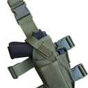 Drop Leg Holster, Thigh Gun Holsters for Men Women, Airsoft Pistol Holster Leg Harness for Large Medium Glock Pistols (Right Green)