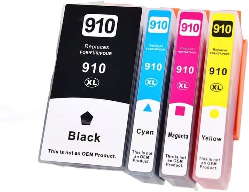 4Pack Ink Cartridge Compatible with OfficeJet 8010 8012 8014 8015 8018 Series