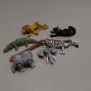 6PCS 3D Printed Safari Animals Figures Toys, Realistic Articulated Zoo Animal Toys Educational Learning Fidget Toy Cake Toppers Birthday Gift Party Favors Toy for Toddlers Kids Boys Girls