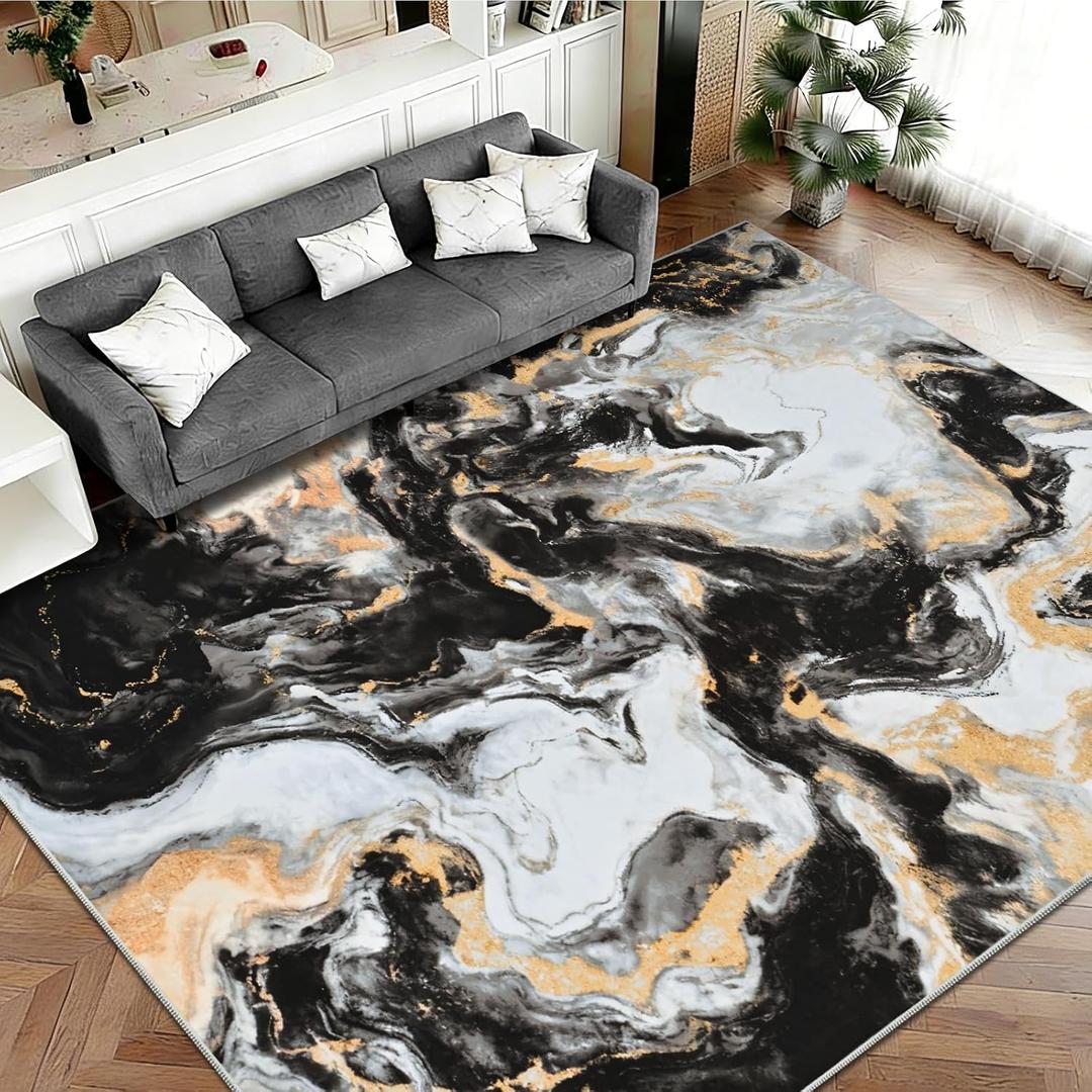 Yinhua 8x10 Area Rugs for Living Room, Washable Large Bedroom Rug Non Slip