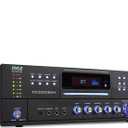 Pyle 3000W 4-Channel Wireless Bluetooth Amplifier - Stereo Home Audio Receiver with Front CD/ DVD Player, FM Radio, Hi Def Input, Aux, RCA, USB, 2 Mic Inputs w/ Echo, Subwoofer Out - Rack Mount
