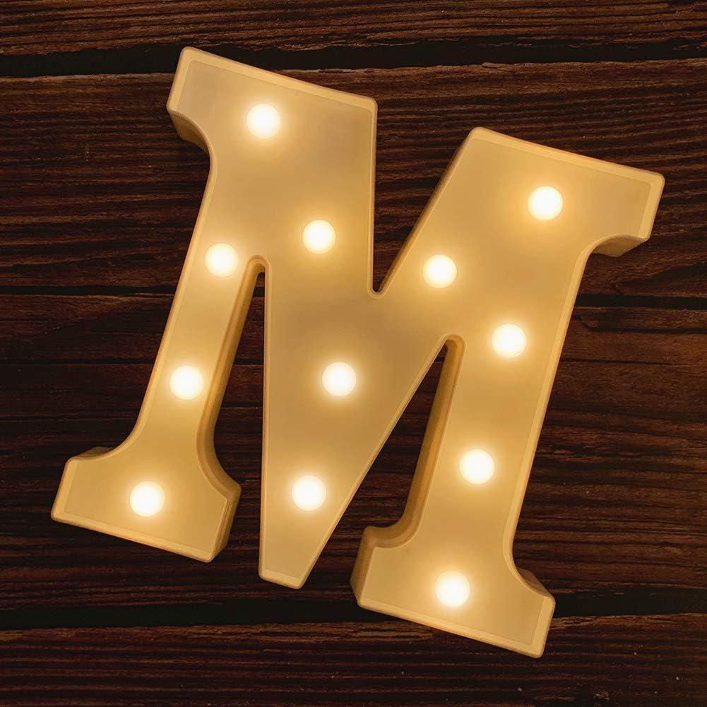 MUMUXI Marquee Light Up Letters | Large Light Up Numbers | Battery Powered and Bright with Every Letter of The Alphabet | for Wedding, Birthday, Party, Celebration, Christmas or Home Decoration (M)
