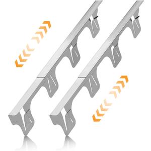 Stove Gap Filler, Stove Gap Covers Stainless Steel, Adjustable 13.8-27.5 in(2 Pack), Heat Resistant, Gas Stove Side Gap Protector, Silver