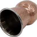 bona fide Hammered Outside pure Copper Inside Nickel Plated Tumbler Moscow Mule Mugs Copper Tumbler Cups pure copper glass for mule cocktail beverages soft drinks Handcrafted Set of 2 (400) ml 13 oz