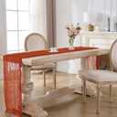 2 x 3 Pack Terracotta Cheesecloth Table Runners, 120 Inch 10Ft Orange Gauze Table Runner for Wedding Birthday Party Baby Shower Decorations