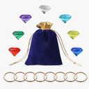 Blue Hedgehog Bag Include Acrylic Diamond Gems Gold Power Rings Birthday Party Favor Supplies Party Decoration For Kids Party.