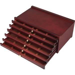 MEEDEN 6-drawer Wood Artist Supply Storage Box, Portable Beechwood Multifunctional Pencil Brush Organizer Wood Box with Drawer&Compartments for Pastels, Pencils, Pens, Makeup Brushes(Deep Walnut)