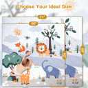 TINYHARBO Premium Foam Baby Play Mat 50" x 50" – Removable & Machine Washable Cover, Extra Thick Padding Playpen Mat, Non-Slip Crawling Mat, Easy to Clean for Infants, Toddlers & Babies