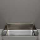 Stainless Steel Litter Box with Handle for Cat and Rabbit, 24" L x 16" W x 6" H, Odor Control Litter Pan, Fold-able Feeding Plate, Non Stick Smooth Surface