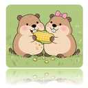 NightWind Cute Capybara Mouse Pad with Non-Slip Rubber Base, Easy Gliding, Spill-Resistant Surface, Durable Materials, Portable, 8.66 * 7.08 Inch Small Gaming Mousepads Desk Mat for Computers Laptop