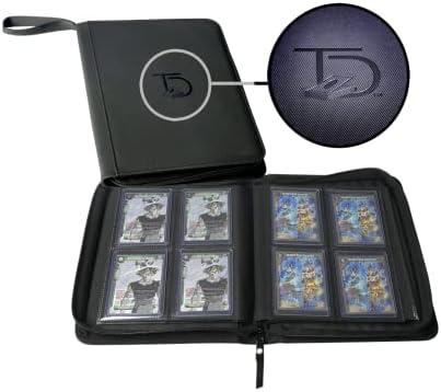 TopDeck Mini TopLoader Binder | Holds 96 Cards | 4 Pocket Trading Cards Album | Long Term Storage Binder | Side Load Sleeves | Pokemon/MTG/Yugioh/TCG Folder | Trading