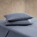 Calvin Klein - Twin XL Sheet Set, Cotton Blend Bed Sheets with Pillowcases, Cooling and Breathable, Wrinkle-Resistant Fabric, Deep Pocket Fitted Sheet, Blue