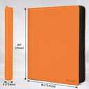 Toploader Binder,16 Pocket Top Loader Binders for 3" x 4" Rigid Cards,Toploader Card Binder for Hard Plastic Top Loaders,Holds 640 Top Loaders(Orange)