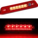 Third 3rd Brake Light LED for 2008-2012 Jeep Liberty, High Mount Rear Brake Lights Assembly for 08-12 Liberty, Waterproof Center Cab Lamp Stop Light (Red)