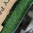 LOOBANI Large Dog Grass Pad with Tray - 35x23in Dog Litter Box with 2 Artificial Grass Patch + 2 Washable Pee Pads - Quickly Absorbency Indoor Outdoor Potty for Patio Balcony Apartment Use