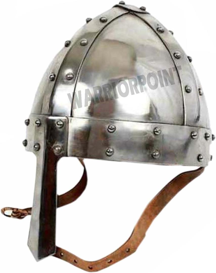Medieval Norman Nasal Helmet Crusader Normannen Knight Armor Helm with Pre-Fitted Adjustable Inner Liner Warrior Helmets Adult, Medium