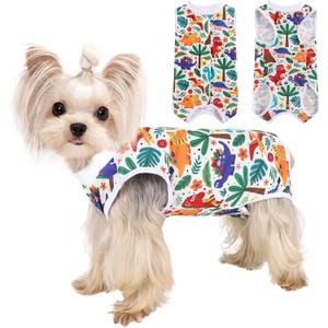 Dog Recovery Suit for Dogs Cats After Spay Surgery Surgical Surgery Suit Female Neuter Dog Onesie for Surgery Cone Alternative Suitical Pet Pajamas Body Suits Shirt, Dinosaur, S