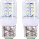 2pcs KEI D34L Light Bulb Replacement for Frigidaire 3.5W LED Refrigerator, AC100-265V Fridge Bulb for Frigidaire FFSS2615TS5 LFSS2612TF0 LFSS2612TF4 FFSS2615TSO Accessories, White Light