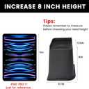 MYMULIKE Bed Risers Heavy Duty, Oversized Furniture Risers, Support Up to 6000 Lbs, Lift 8 inch for Couch, Sofa, Table,Chair (Black 8 Pack, 8 inch)