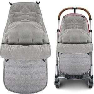XIFAMNIY Toddler Multi-Use Water Proof Oudtoor Universal Stroller Bunting Bag, Winter Baby Warm Stroller Bunting Bag, Suit for 0-12MGrey Velvet