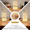 Rotatable Cordless Table Lamp, 3 Color Temperature Bedside Lamps with USB C Charging, Touch Control Rechargeable Battery Powered Nightstand Lamp for Bedroom, Nursery, Home Decor
