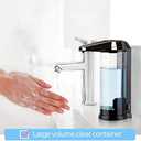 Secura 17oz / 500ml Premium Touchless Battery Operated Electric Automatic Soap Dispenser w/Adjustable Soap Dispensing Volume Control Dial (Dark Gunmetal)