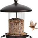 Metal Roof Bird Feeder - Chew Proof for Outdoor (2.8lb:Bronze)