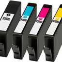 Amazink 910XL Ink Cartridges, Replacement for 910XL, Works with OfficeJet Pro 8035, 8025, 8028, 8022 Printers (4-Pack, Black, Cyan, Magenta, Yellow)