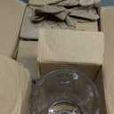 6 Pcs (H:7" W:4") Embossed Flower Vase Pedestal Glass Vase Big Base Thickened Crystal Vintage Vases for Valentines Day Wedding Home Decor Table Centerpiece House Warming Gifts(Clear)