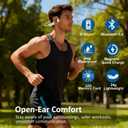 Swimming Headphones Soft Silicone, IP68 Waterproof Bone Conduction Headphones, 32GB MP3 Player & Bluetooth 5.4 Wireless Sport Earbuds, Secure Open Ear for Swimming, Running, Sports（Beige）