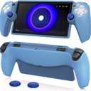 FYOUNG Protective Case for PlayStation Portal, Silicone Soft Grip Cover Case Protector with Full Protection and Non-Slip Thumb Grips Accessories Kit for PlayStation Remote Player (Clear Blue)