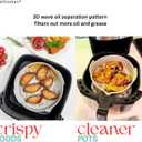 Silicone Air Fryer Basket, Air Fryer Liner, Air Fryer Pot, Non-Stick Cooking Inserts with Wave Pattern Design and Drainage Spout, 2 Pack for 6 QT, 7 QT, and 8 QT, Large Air Fryers