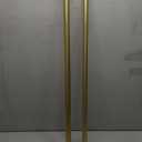 Modern Single 1” Diameter Adjustable Curtain Rod Set with Knurled Finials for Curtains and Draperies, Brushed Gold