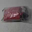 P&J AUTO Leather and Mesh Car Seat Cover Full Set in 9pcs Universal Fit for Cars Trucks Vans & SUVs Airbag Compatible (Red)