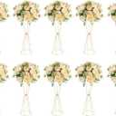 10 Pcs Tall Metal Trumpet Vase 23.6"/60cm Wedding Table Floral Center Decor Metal, Artificial Flower Display Stand for Wedding Christmas Carnival Party Dinner Event Hotel Home Decor Arrangement Gold