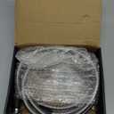 6AN 70" Transmission Fluid Oil Cooler Hose Line kit for GM Chevy Transmission 4L80E TH350 TH400 4L60E 700R4 200-4R TR6060 Ford AOD 4R100 4R70W and C5 Stainless Steel Braided PTFE Hose