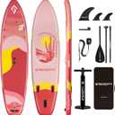 Starcity 11'*33"*6" Blow Up Paddle Board, Inflatable Paddle Board, Spacious and Stable, Anti Slip and Easy to Operate, Large Size Suitable for Single Person/Family/Pet Use
