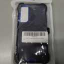 for Samsung S25 Edge Case with HD Tempered Glass Screen Protector, for Galaxy S25 Edge Heavy Duty Phone Case (with Belt Clip-Dark Blue)