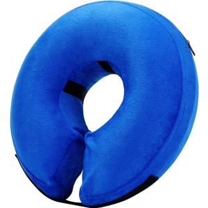 Inflatable Dog Cone Collar for After Surgery, Doggie Neck Blow up Donut Recovery ECollar, Soft Adjustable Dog Cone for Small Medium Large Dogs and Cats