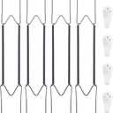 Bilillo 4 Pack Plate Hangers for The Wall, Suitable for 16''-20'' Decorative Plate,Invisible Heavy Duty Wire Plate Holder with Wall Hooks, Plate Hangers for Displaying Plates, Platter, Dish (Black)