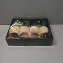 Christmas Ball Ornaments, 15 Pcs Ornaments with Velvet, Multicolor Xmas Decorations for Christmas Tree Holiday Decor (Green & Khaki)