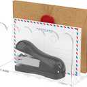 YAGELI 1-Slot Acrylic Mail Organizer for Desktop  Scalloped Clear Document Sorter, Vertical File Holder for Office/Home, Space-Saving Desk Organizer for Letters,Envelope,Bills,Stationery