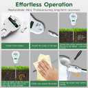 6-in-one Soil Test Kit-Soil Moisture Meter/PH Meter/Fertility/Sunlight Intensity Soil Tester, LCD Air Hygrometer&Temperature Moisture Meter for Plants-Garden, Lawn,Farm,2 Pack Detachable Probe